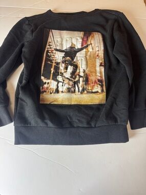 EUC Crazy 8 Black Crewneck Sweater with Skate Graphic-Size 5/6